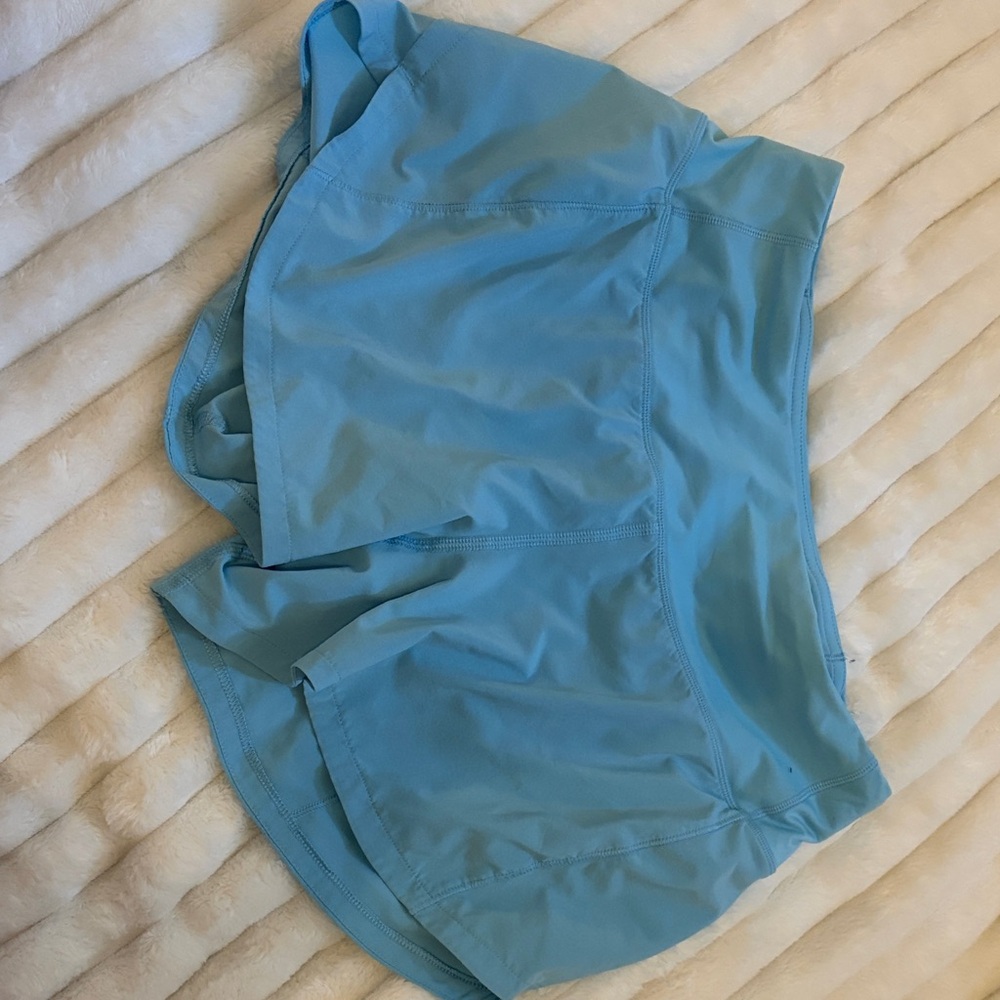 lululemon “speed up” shorts teal